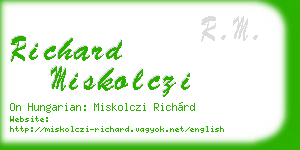 richard miskolczi business card