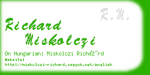 richard miskolczi business card